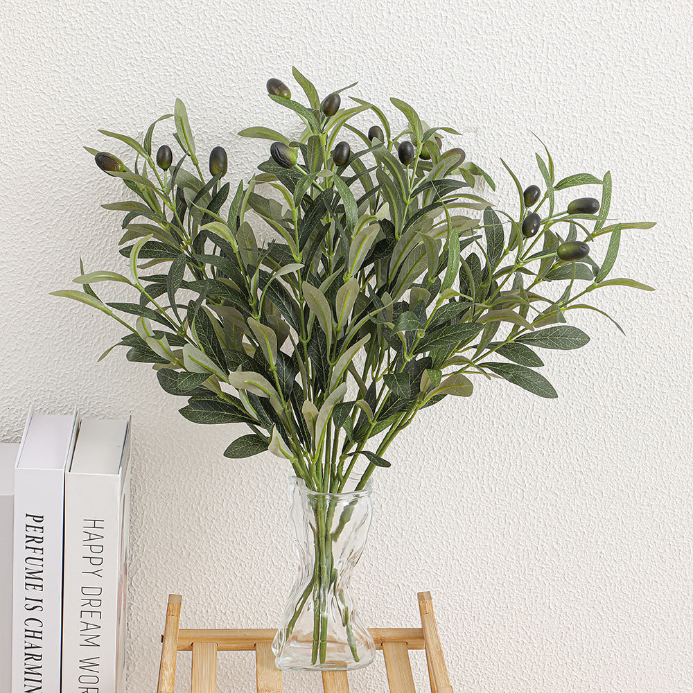 Artificial Olive Tree Branch with Detailed Leaves and Fruits | TheKanta
