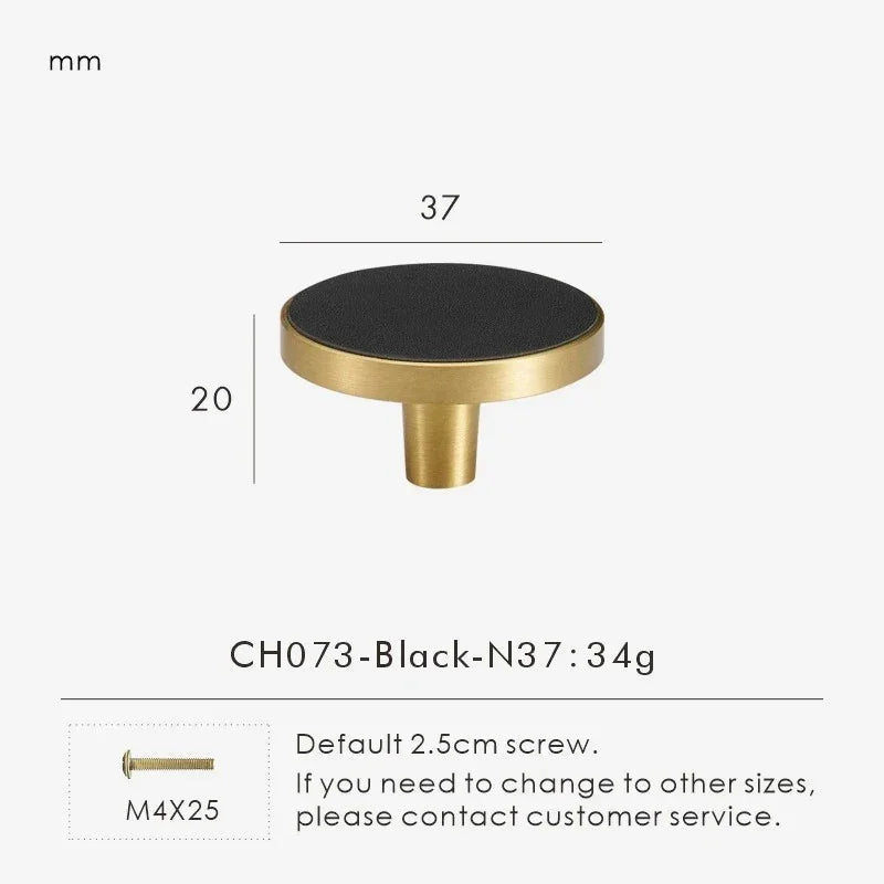 Ashmesa Brass & Cow Leather Handle