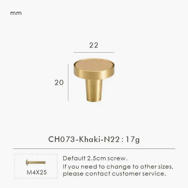 Ashmesa Brass & Cow Leather Handle