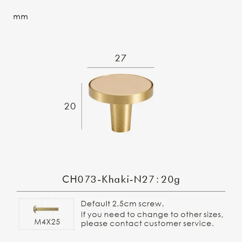 Ashmesa Brass & Cow Leather Handle