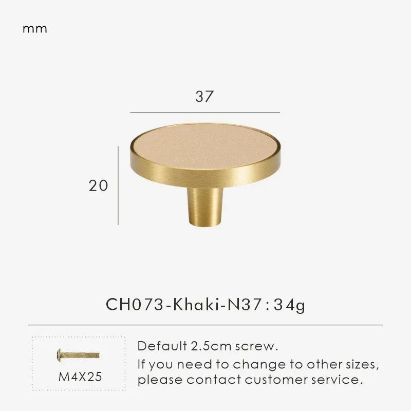 Ashmesa Brass & Cow Leather Handle
