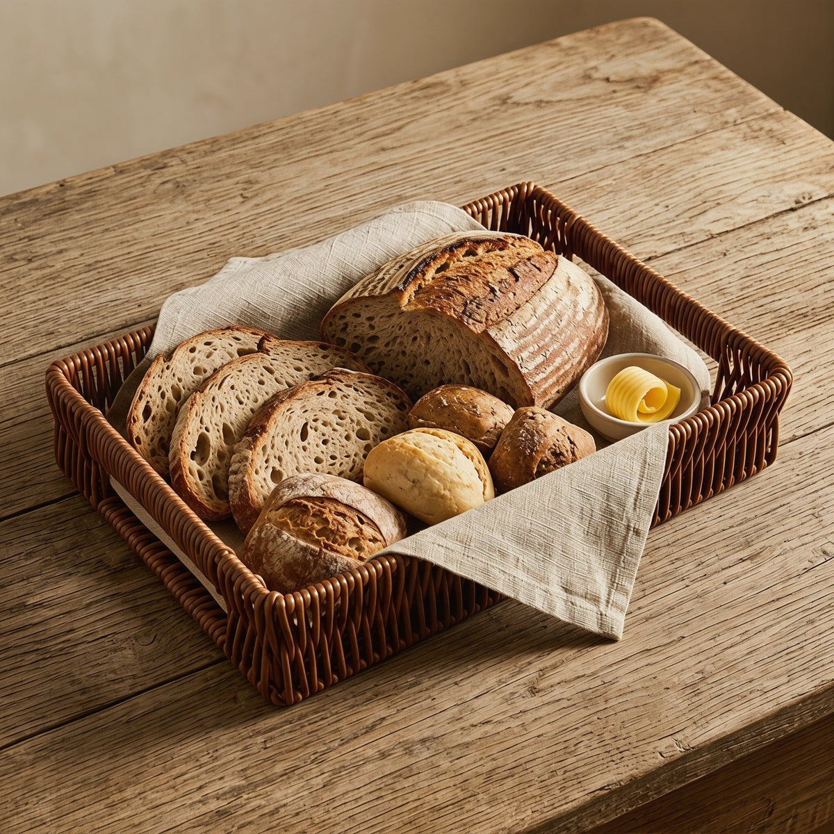 Basket Woven Natural Fiber Soft Textile | TheKanta
