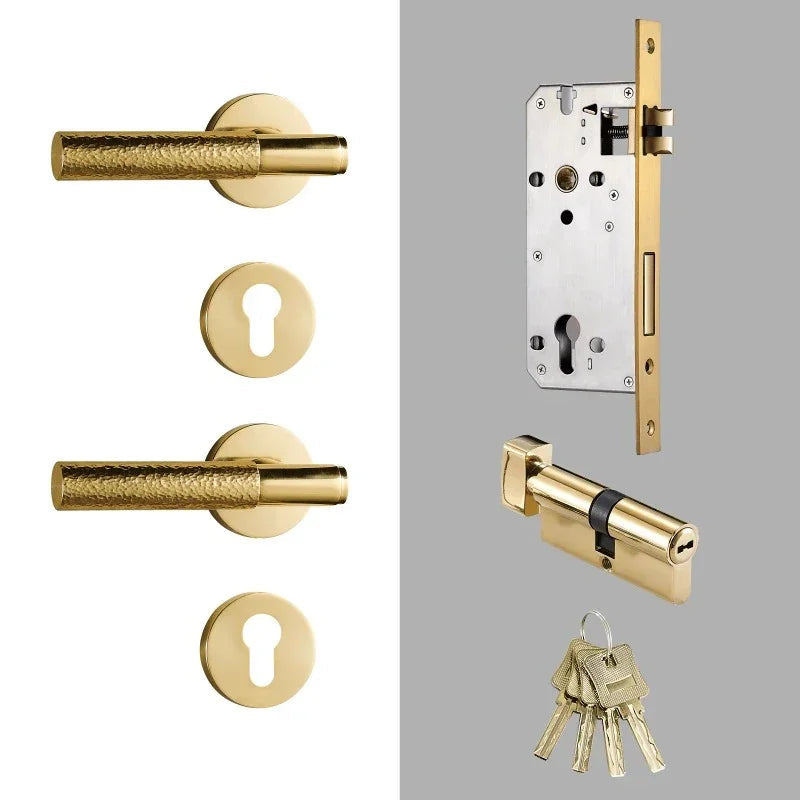 Belndora Brass Door Lock Set