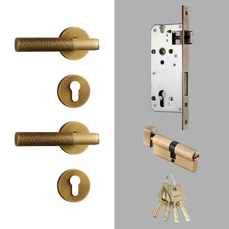 Belndora Brass Door Lock Set