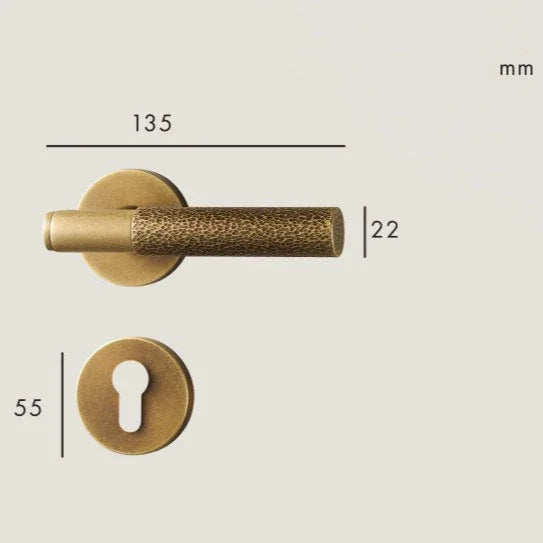 Belndora Brass Door Lock Set