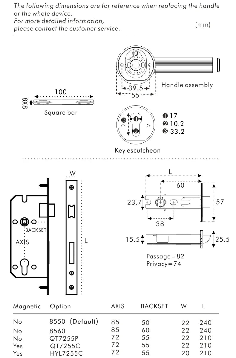 Belndora Brass Door Lock Set