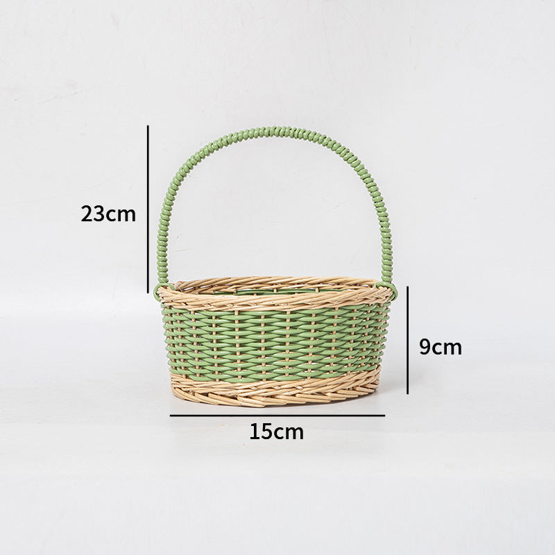 Braided Storage Basket with Decorative Cotton Handles | TheKanta