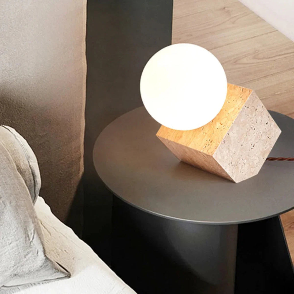 Bramford Travertine Table Lamp