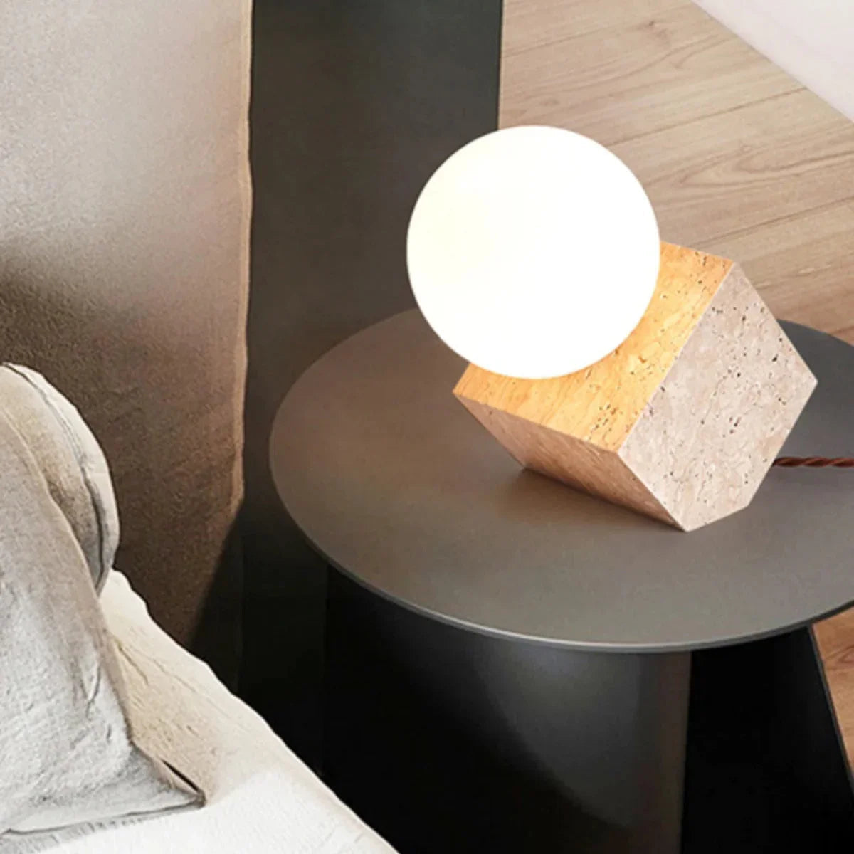 Bramford Travertine Table Lamp
