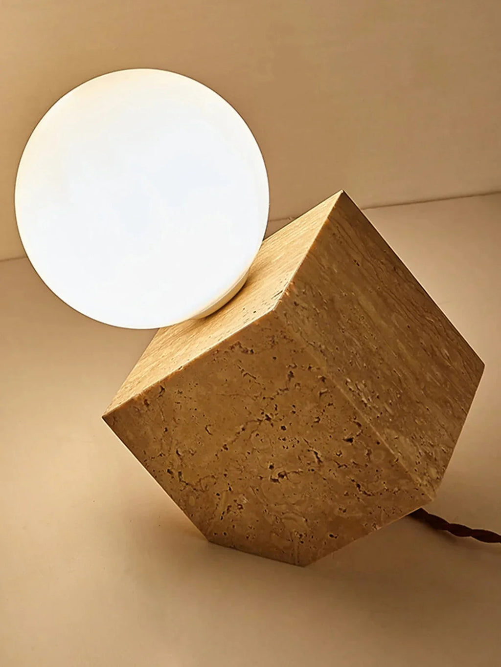 Bramford Travertine Table Lamp