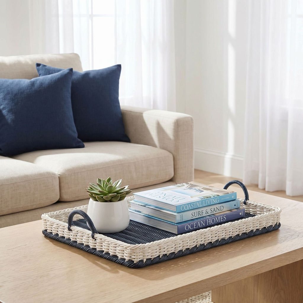 Breakfast Tray Woven Natural Fiber Soft Textile | TheKanta