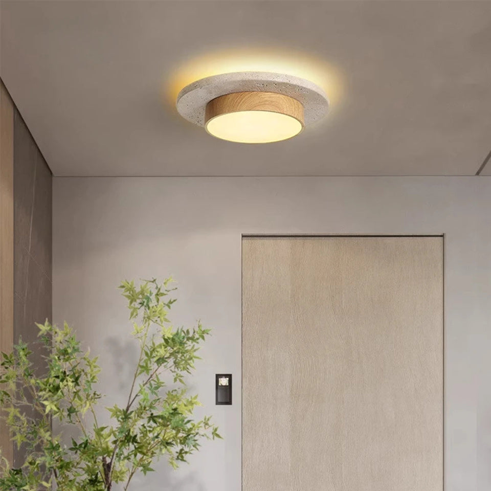 Brynosa Travertine Ceiling Lamp
