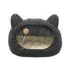 Cat Bed Woven Natural Fiber Molded Plastic | TheKanta