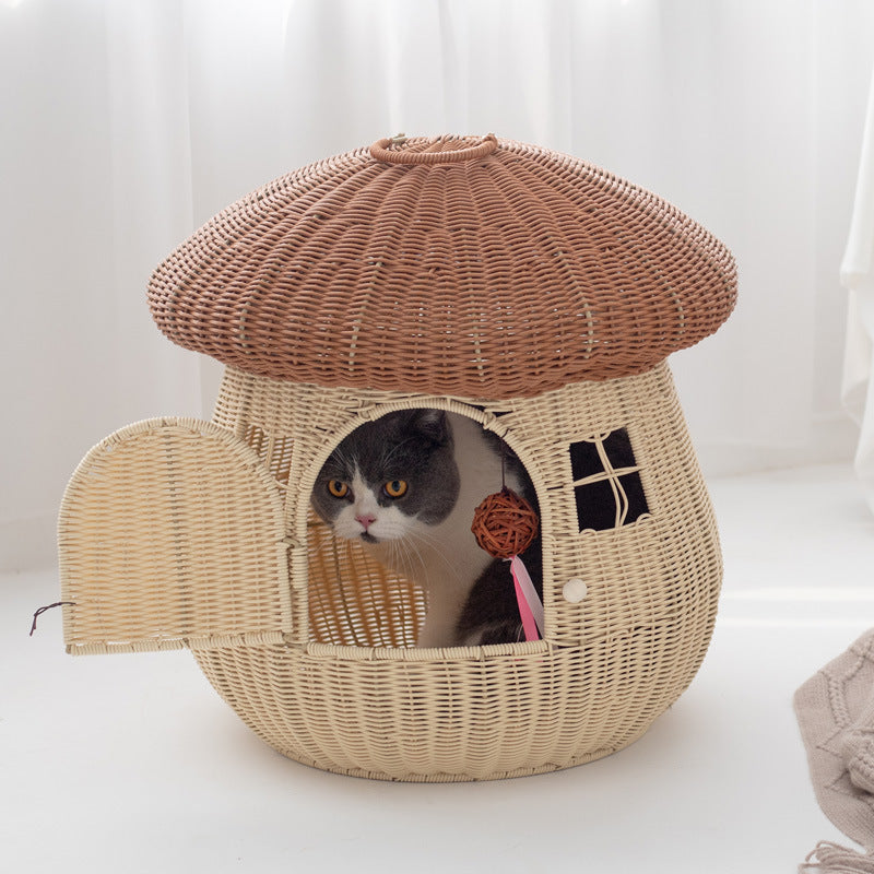 Cat House Woven Natural Fiber | TheKanta