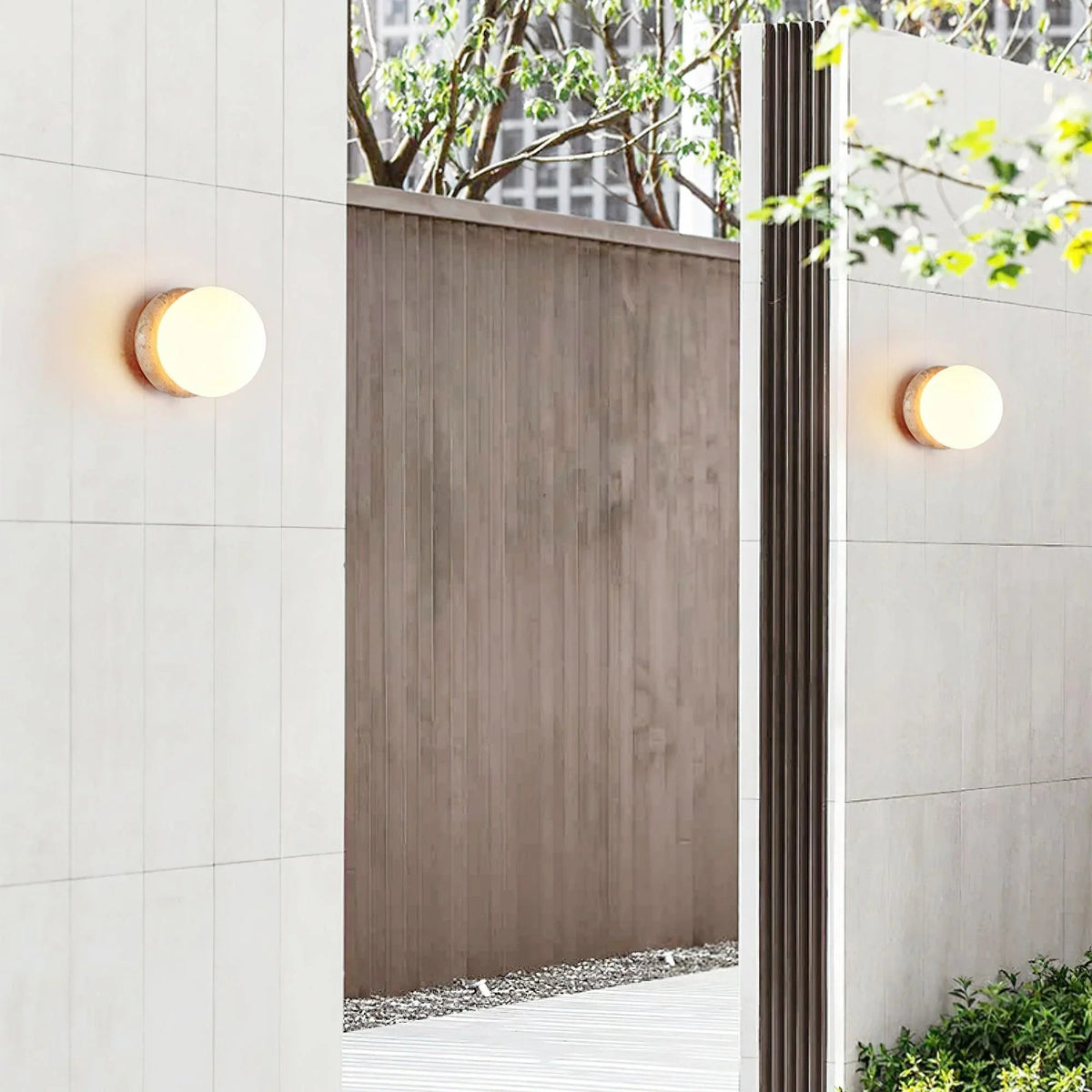 Cloveworth Travertine Wall Light