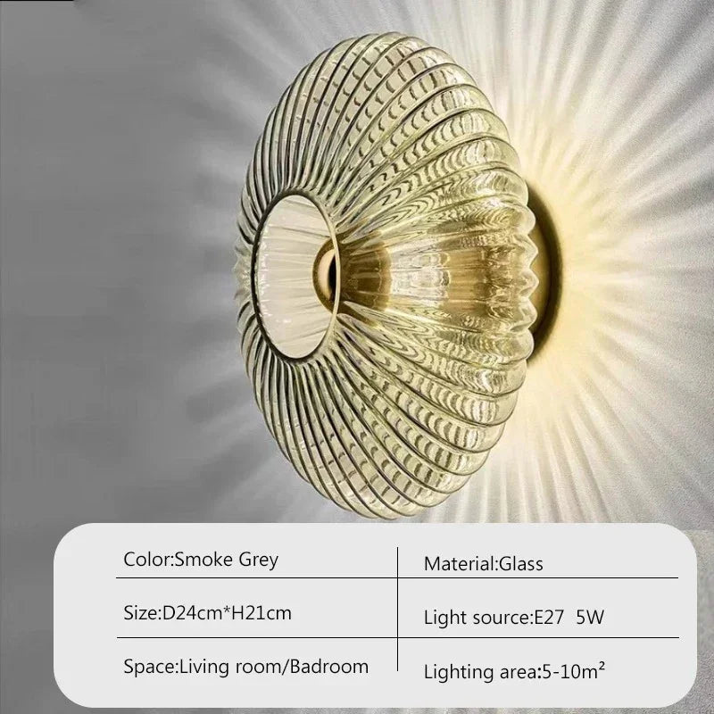 Corvura Wall Lamp - Glass