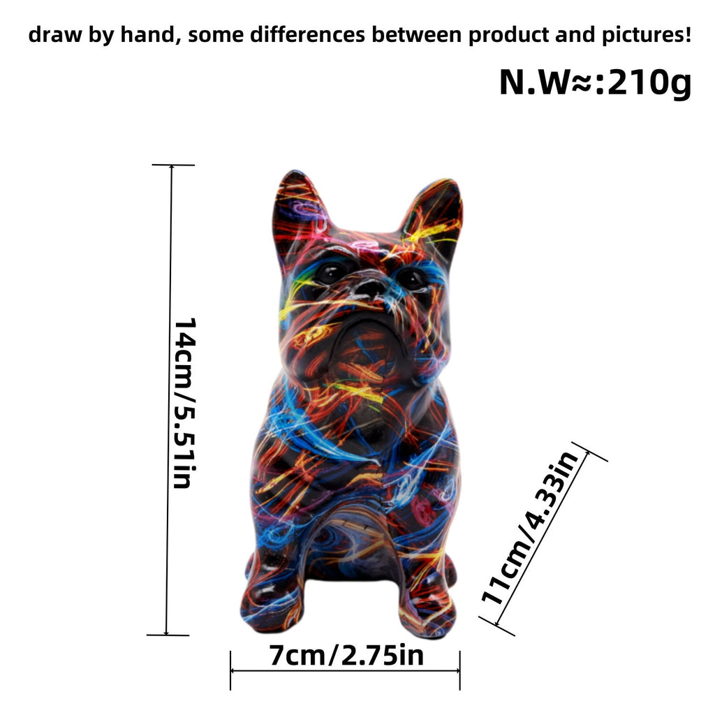 Creative Bulldog Figure made of Hand-Painted Resin | TheKanta