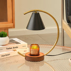 Crescent Arc Table Lamp with Leather Base | TheKanta
