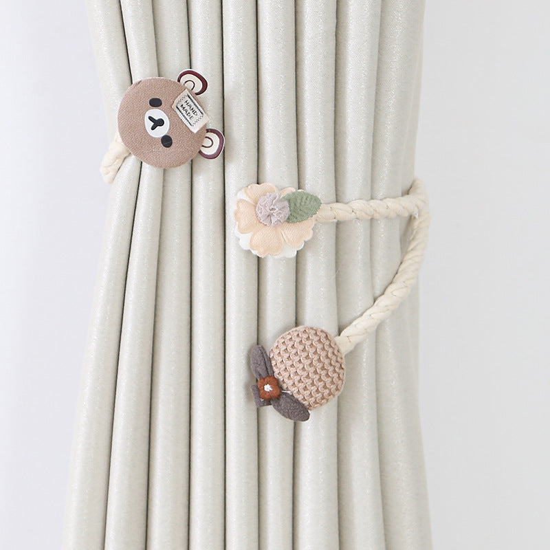 Curtain Holder Mouse Gray Mushroom Chestnut Brown | TheKanta