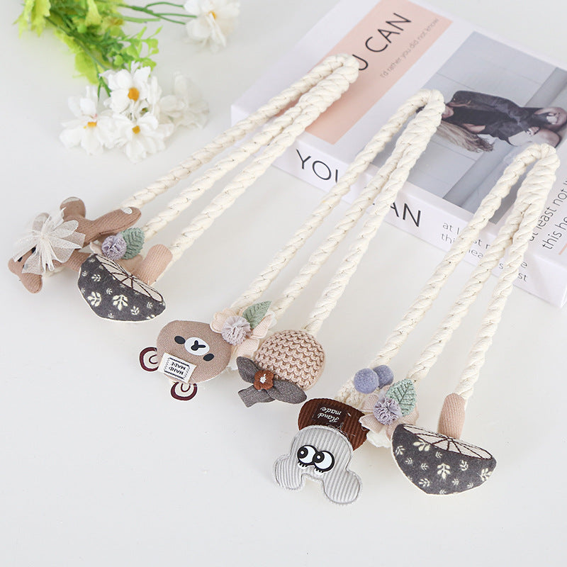 Curtain Holder Mouse Gray Mushroom Chestnut Brown | TheKanta