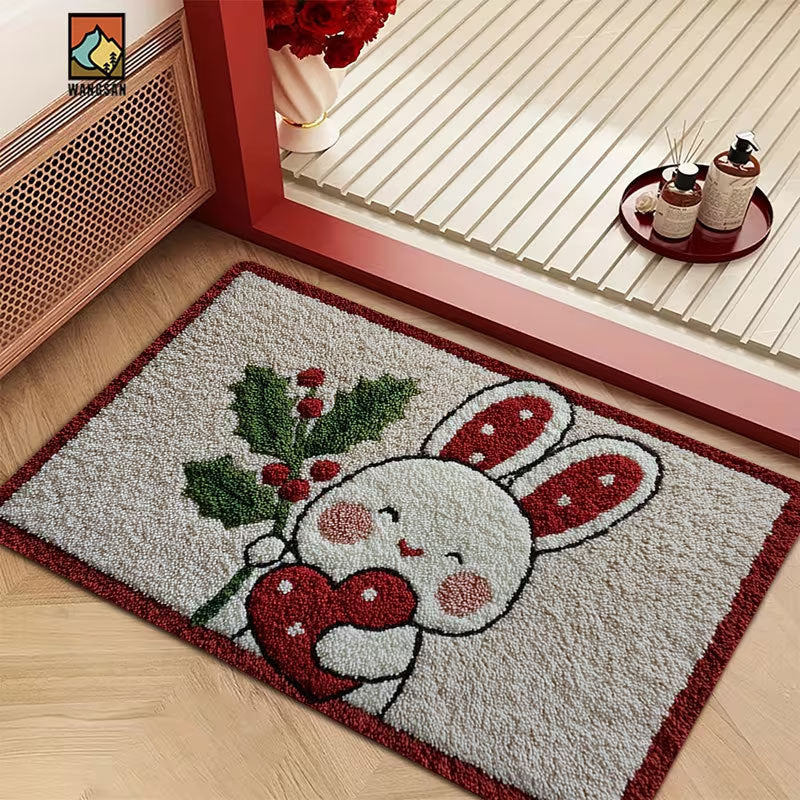 Cute Bunny Shaped Decorative Area Rug | TheKanta