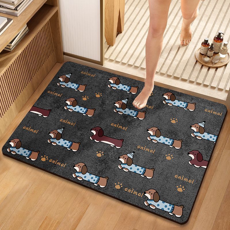 Cute Dog-Themed Decorative Bathroom Mat | TheKanta