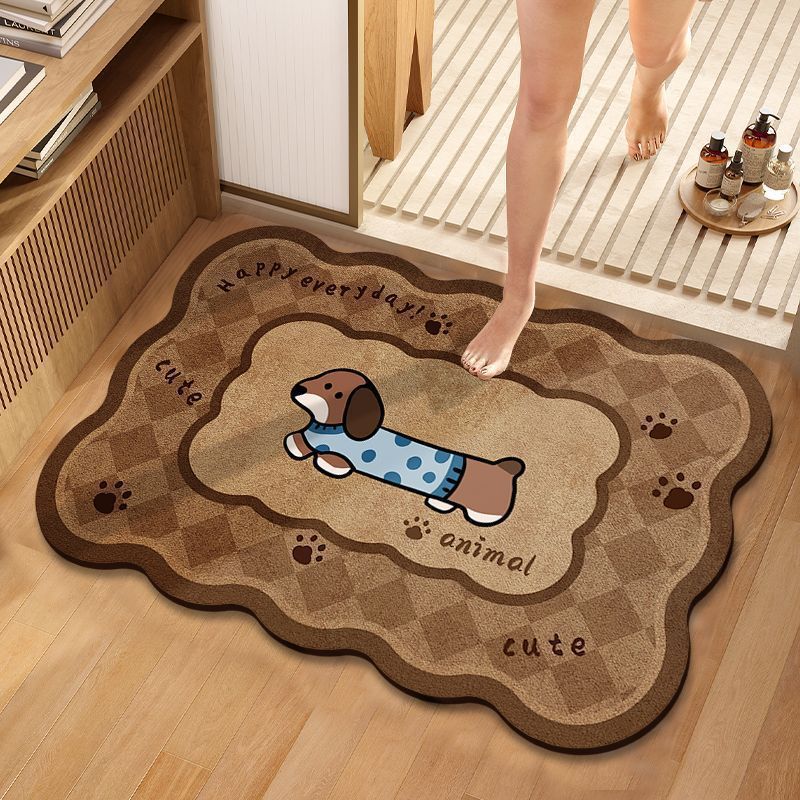 Cute Dog-Themed Decorative Bathroom Mat | TheKanta