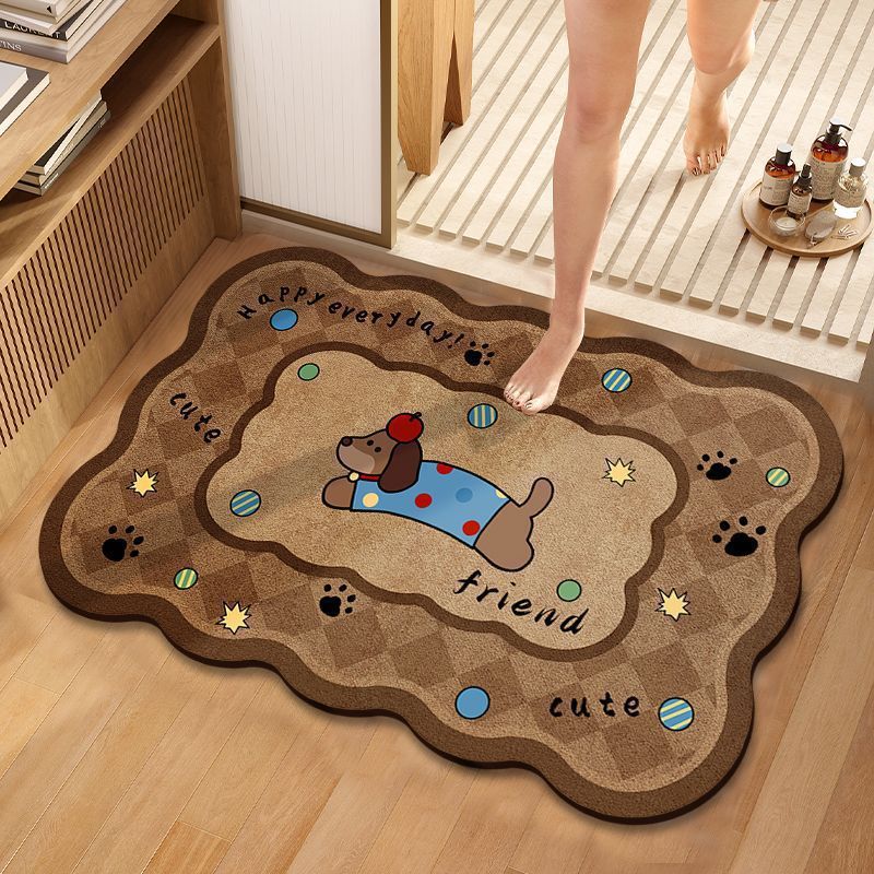 Cute Dog-Themed Decorative Bathroom Mat | TheKanta
