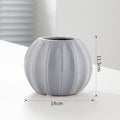 Decorative Ceramic Vase with Modern Ribbed Design | TheKanta