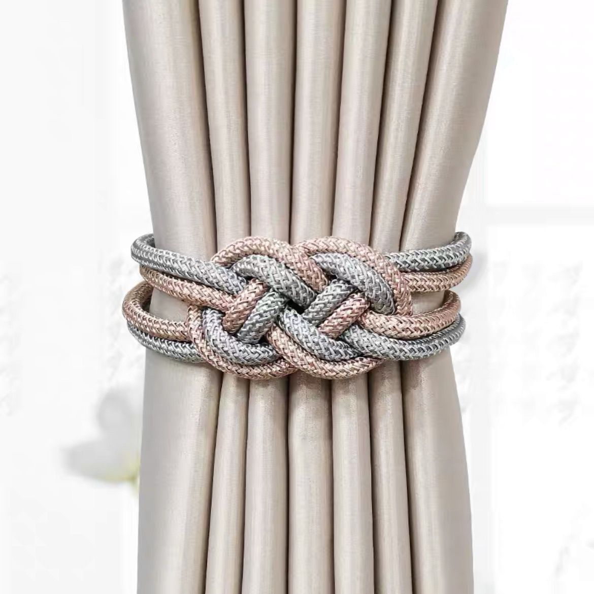 Decorative Curtain Tieback with Braided Design | TheKanta
