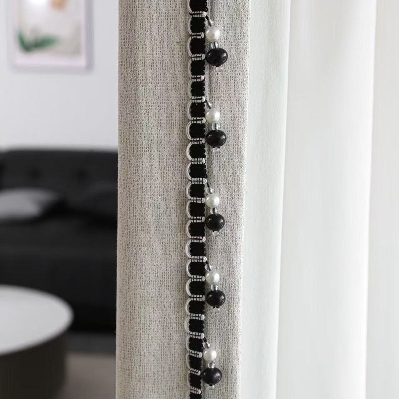 Decorative Curtain Trim Black White | TheKanta