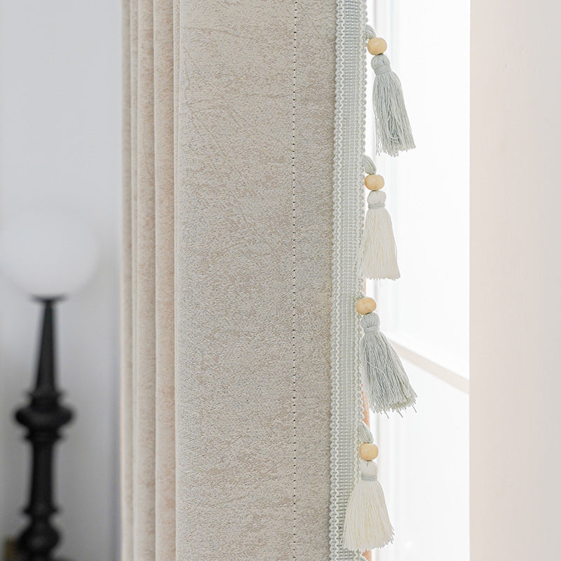 Decorative Curtain with Tassel Trim | TheKanta