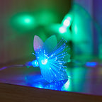 Decorative Flower-Shaped LED Garland with Fiber Optic Glitter for Table and Shelf | TheKanta