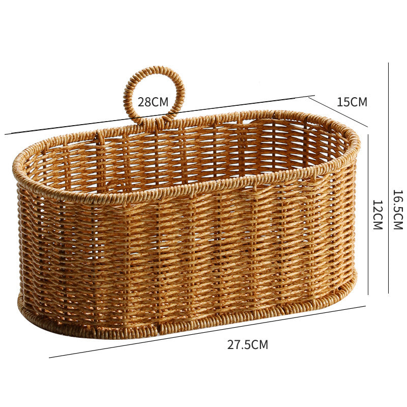 Decorative Handwoven Storage Basket Light Brown | TheKanta