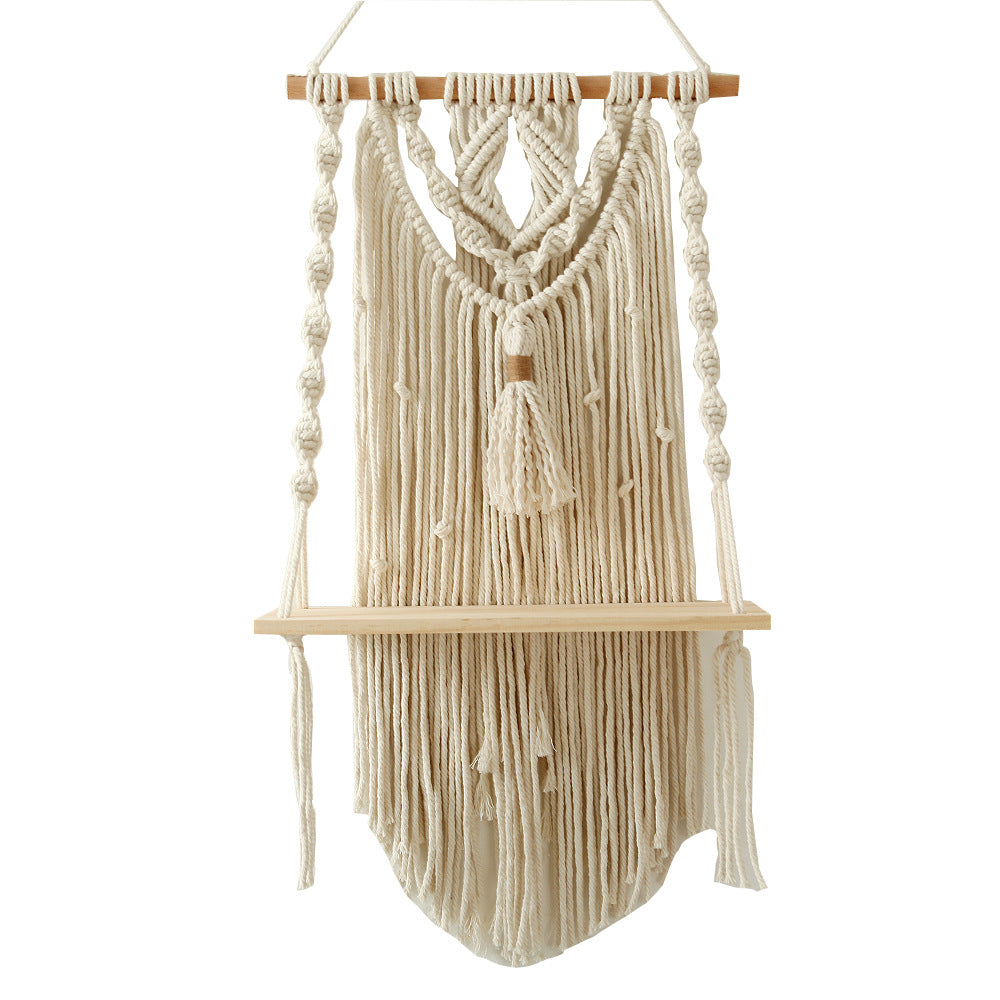 Decorative Macrame Shelf Blue Black | TheKanta