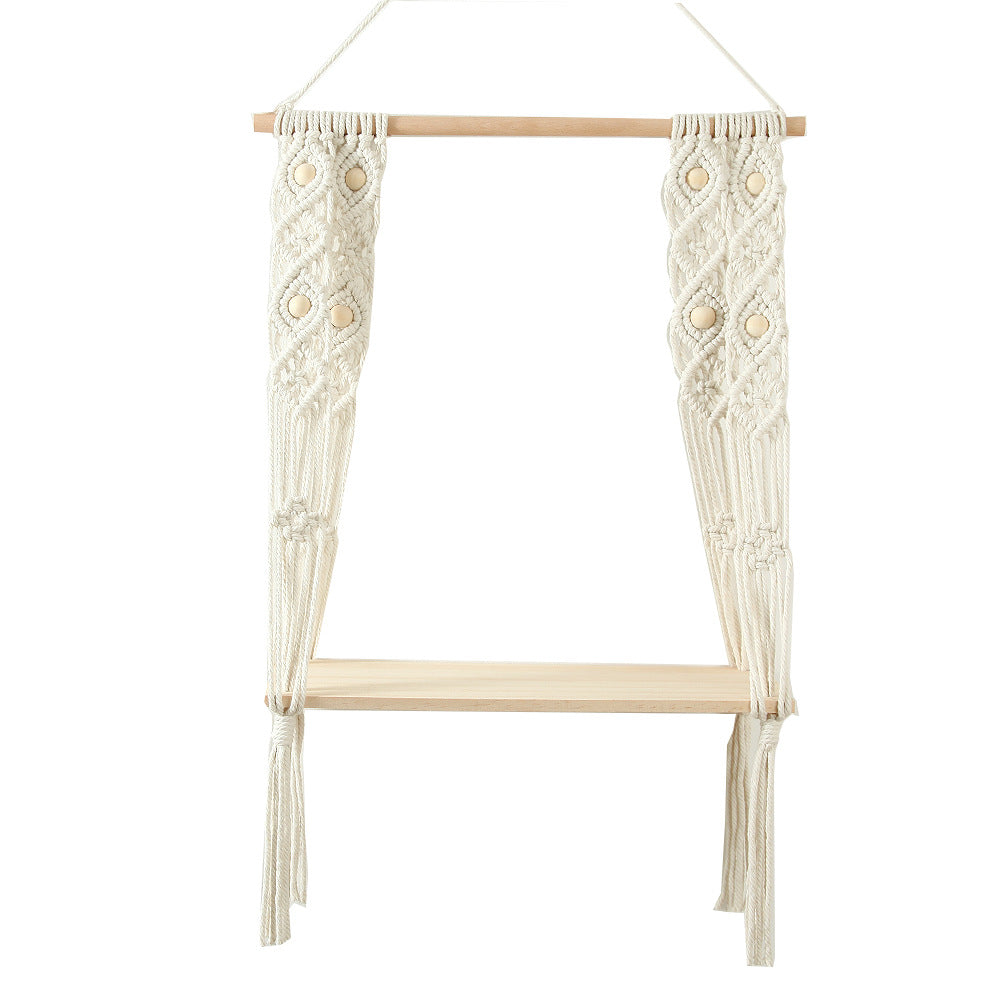 Decorative Macrame Shelf Blue Black | TheKanta