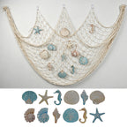 Decorative Macrame Wall Tapestry Cream White Sky Blue | TheKanta