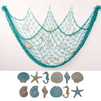 Decorative Macrame Wall Tapestry Cream White Sky Blue | TheKanta