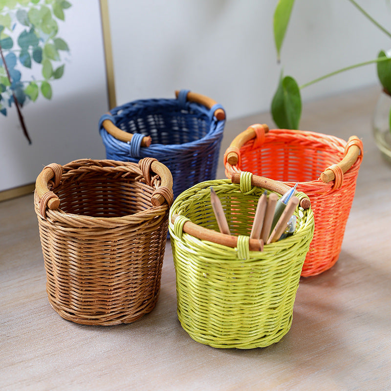 Decorative Storage Green Soft Textile Handwoven | TheKanta