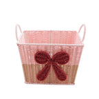 Decorative Woven Storage Basket with Bow Design | TheKanta