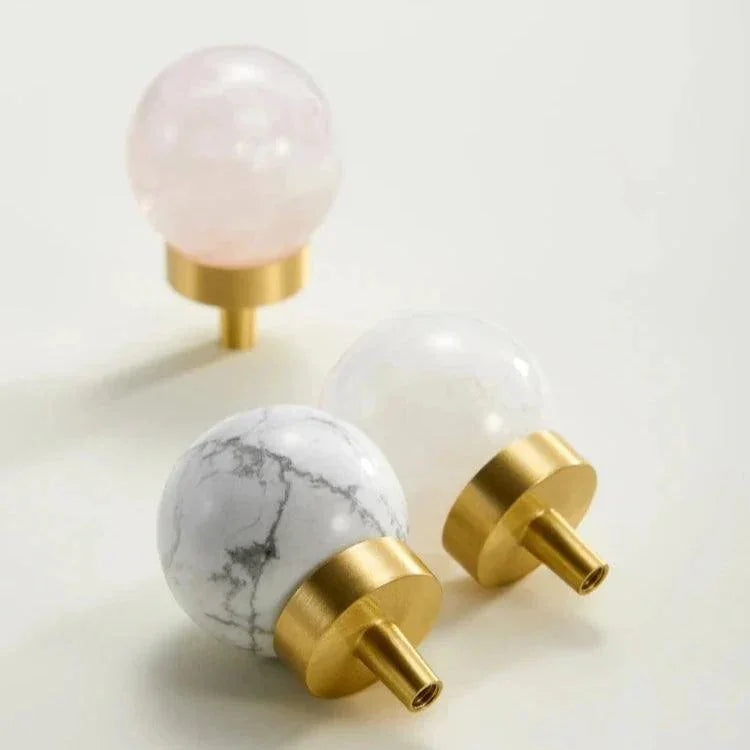 Drefyra Brass Marble Knobs