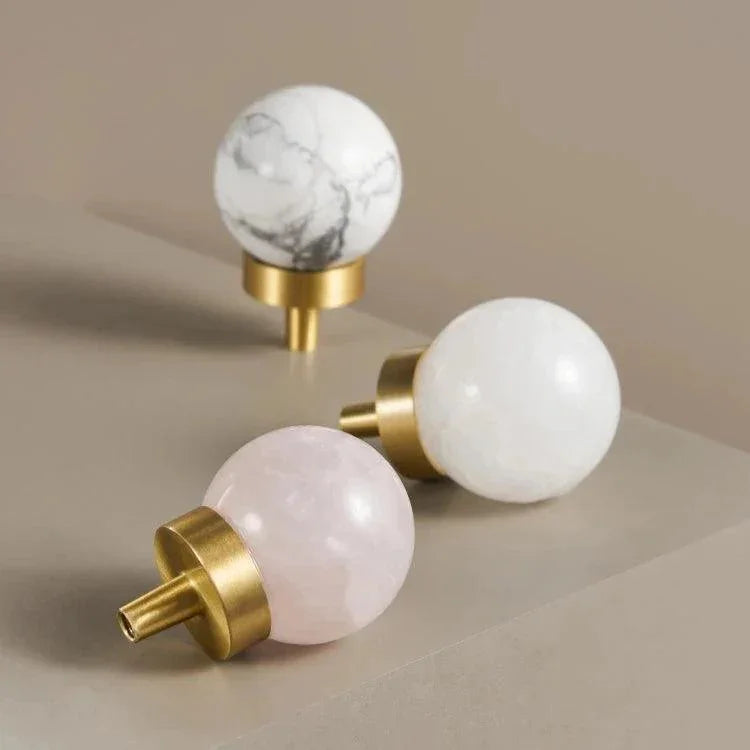 Drefyra Brass Marble Knobs