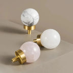 Drefyra Brass Marble Knobs