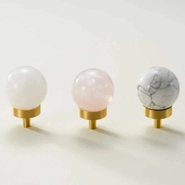 Drefyra Brass Marble Knobs