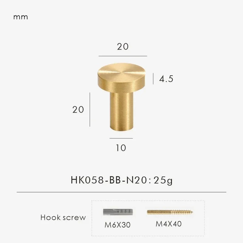 Drevando Brass Cabinet Knob