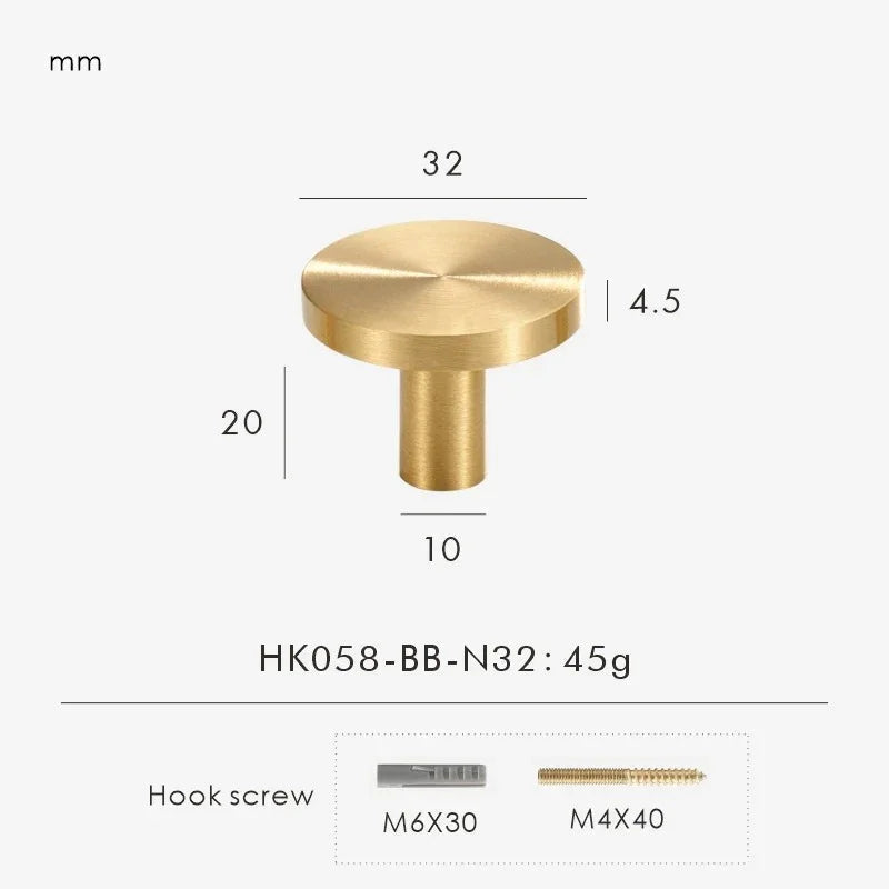 Drevando Brass Cabinet Knob