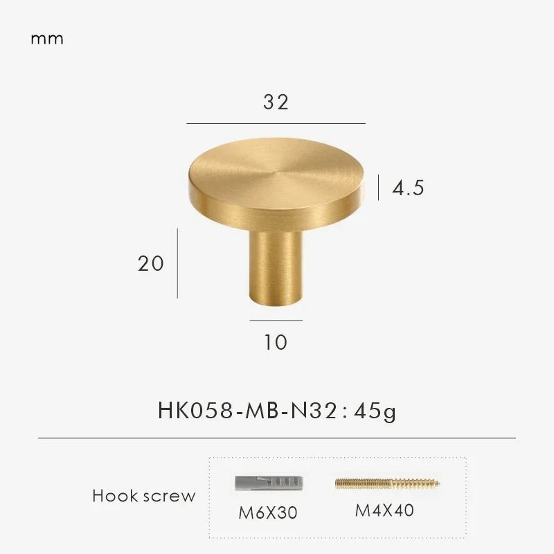 Drevando Brass Cabinet Knob