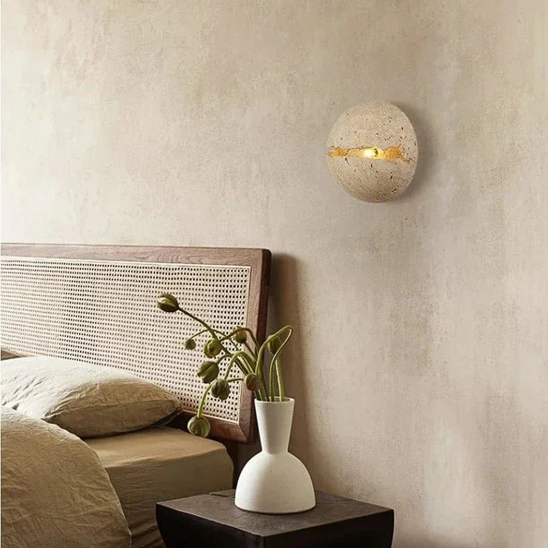 Drevita Travertine Wall Lamp