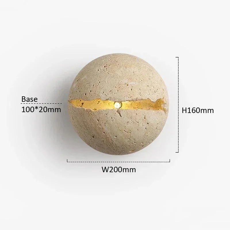 Drevita Travertine Wall Lamp