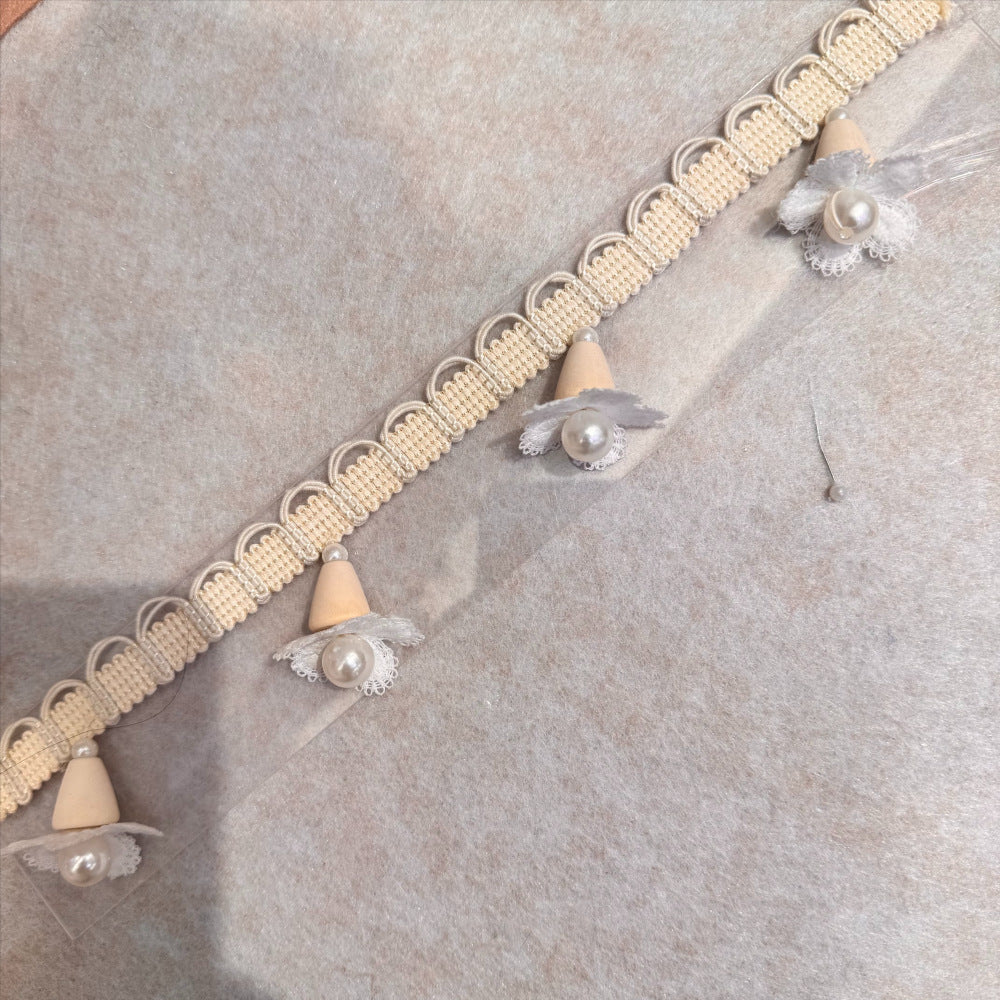 Elegant and Playful Lace Trim Light Blue | TheKanta